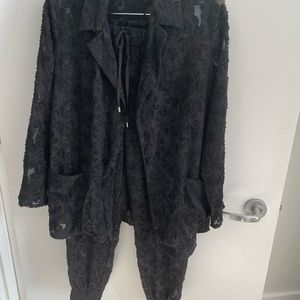 Zara Basic Jacquard Pant and Jacket Set